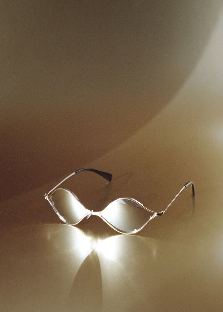 <em>More Sunglasses Eyeglasses</em>, 2011. Metal, glass, dimensions unfolded 6 × 1.5 × 5 inches.