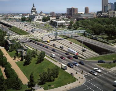 Photo of bridge by Siah Armajani.