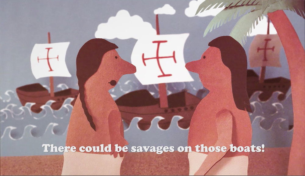 Screen capture from “Indian and the Tourist”, courtesy of the artist