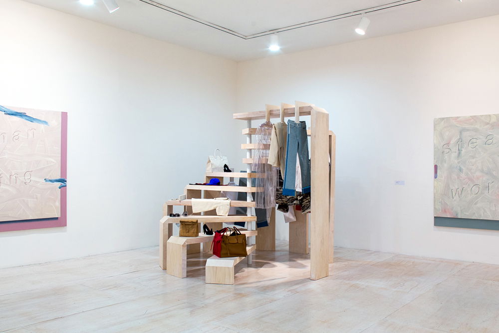 <em>The Living Archive</em>, 2015. Wood, fabric, leather, polychromatic mixed media, dimensions variable. Installation view of Greater New York at MoMA PS1.