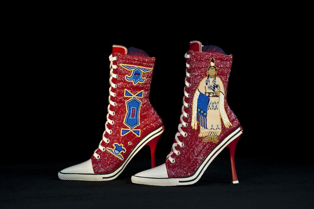 Kiowa By Design, beadwork and mixed media, 2014. Collection of Nerman Museum of Art. Photo credit: Stephen Lang