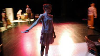 Photo of dancers performing choreography by Dayna Hanson.