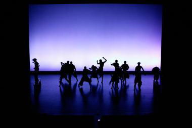 Photo of dancers performing choreography by Jawole Willa Jo Zollar.