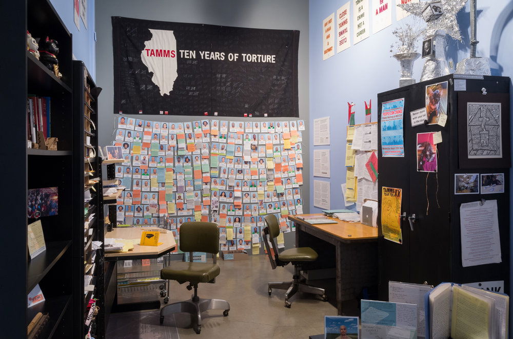 Installation, Tamms Year Ten Campaign Office, 2014 (Santa Monica Museum of Art). Photo courtesy of the artist.