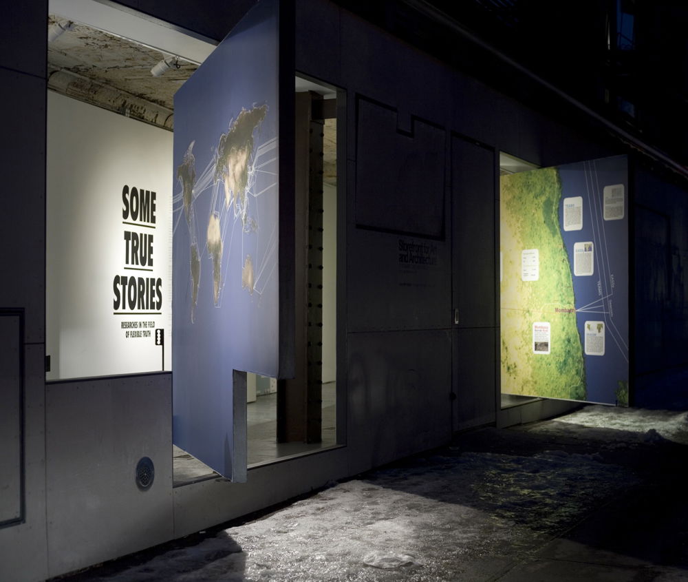 <em>Cable</em>, 2008. Mapped technical theater for fiberoptic cable in Kenya on the eve submarine cable landings in East Africa. Some True Stories, Storefront for Art and Architecture, New York, New York.