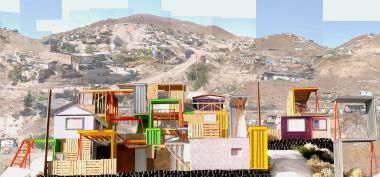 Manufactured Sites: Housing urbanism made of waste, 2008; photo credit estudio teddy cruz