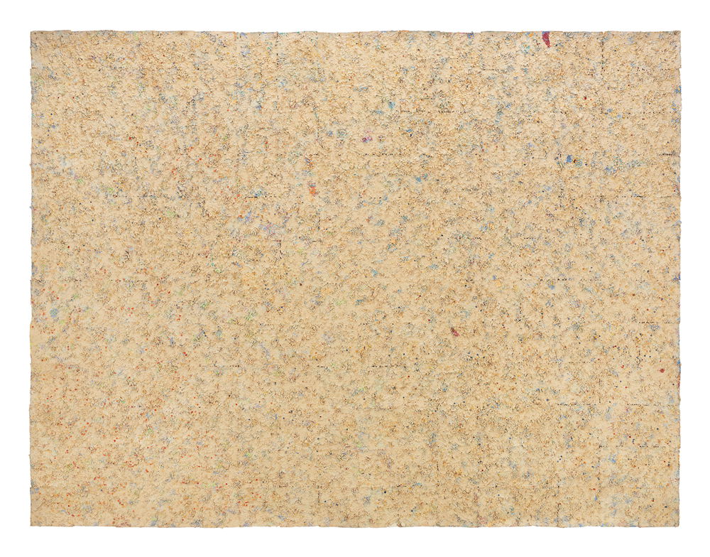 <em>Untitled #20 (Dutch Wives Circled and Squared)</em>, 1978. Mixed media on canvas, dimensions 86 × 110 inches.
