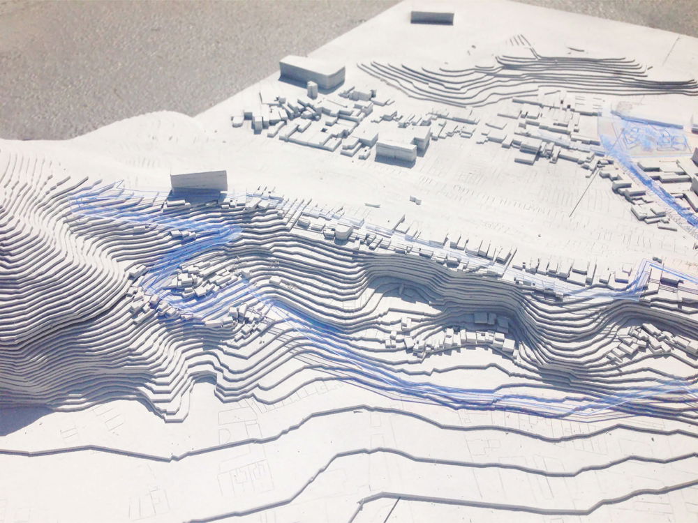 Physical model of the proposed Circuit of African Heritage in Rio de Janeiro, Brazil, 2015.